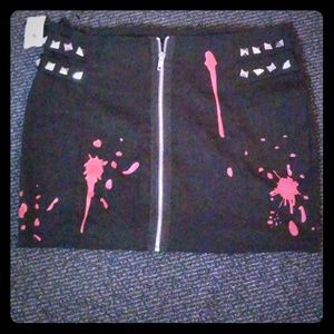 Nwt hell bunny blood splatter skirt